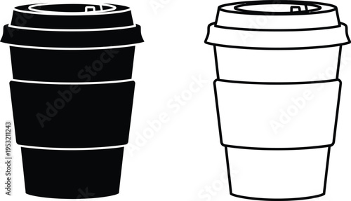 Coffee Cup Icon Set Vector Illustration Vector