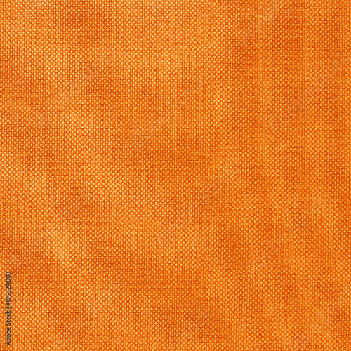 Orange fabric cloth texture for background, natural textile pattern.