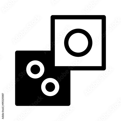 Dices Icon Vector Symbol Design Illustration