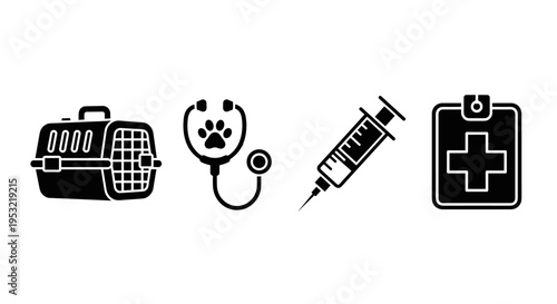 Veterinary medical equipment and tools.