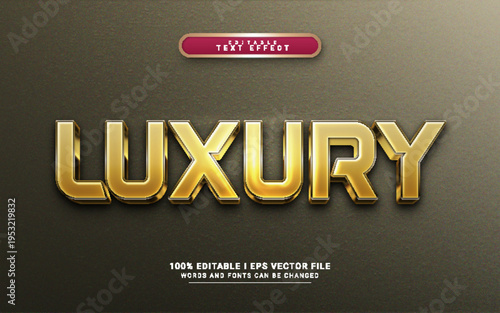 A luxury text effect with 3d gold and dark gray style