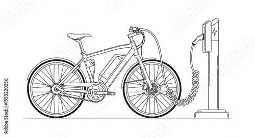 Electric Bicycle Charging - Sustainable Transportation and Eco-Friendly Mobility.