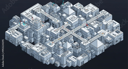 Isometric Cityscape - A Detailed Architectural Visualization.