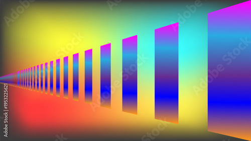 Modern abstract background with colorful perspective, geometric shapes, and vibrant rainbow gradients
