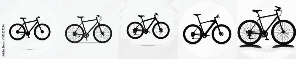 Fototapeta premium Vector silhouette of bicycle