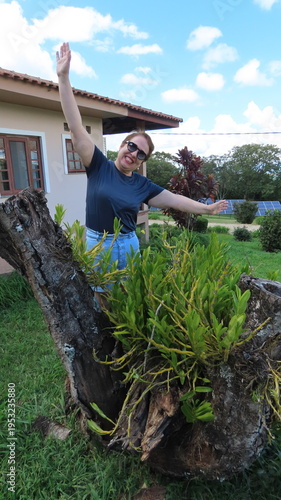 Woman working in the garden