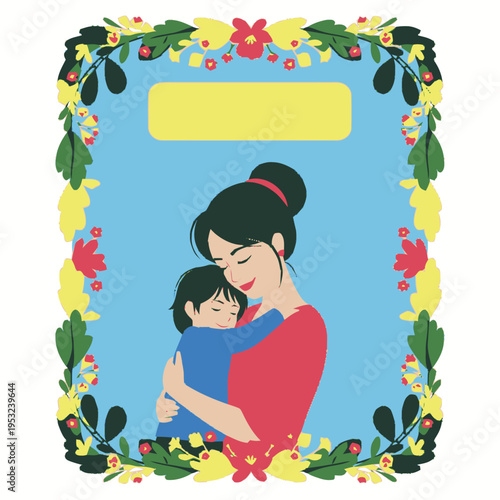 Mother and Child Embracing with Love and Affection.