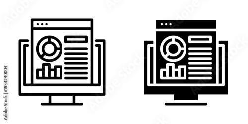 Statistic report icon, element icon for design branding, print, and digital media
