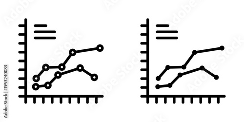 Line chart icon, element icon for design branding, print, and digital media