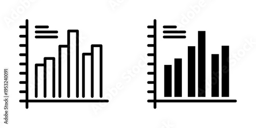 Bar chart icon, element icon for design branding, print, and digital media