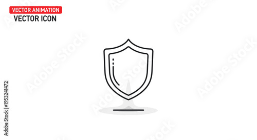 Shield Icon, Security, Protection, Safety, Defense, Guard, Vector Animation
