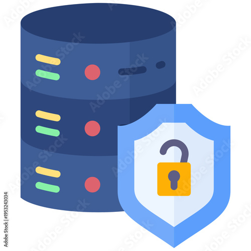 Unprotected Flat Color Icon