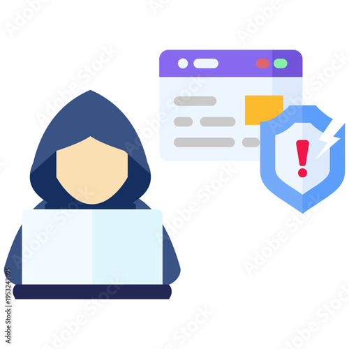 Hacking Flat Color Icon