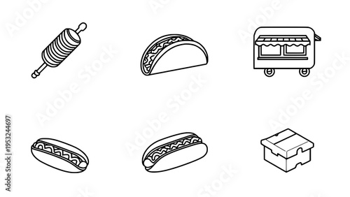 Street food icons