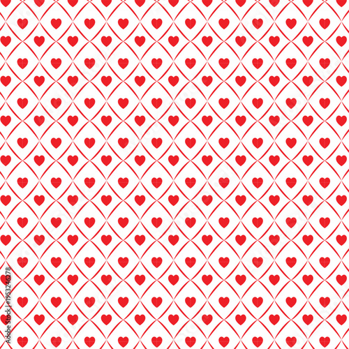 Cute hearts seamless pattern. Hand drawn heart seamless pattern. Doodle hipster simple background about love for Valentines day. Trendy simple texture with tiny little hearts.
