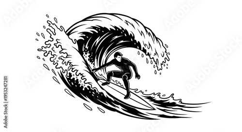 Man surfing on a wave board.