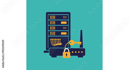 Secure server with padlock protection.