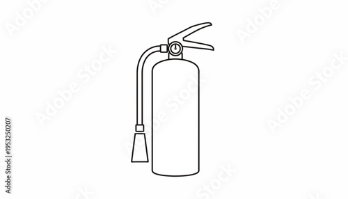 Fire Extinguisher Icon Line Art Vector Illustration