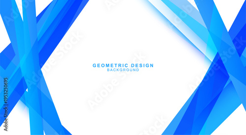 青色の斜線で組み合わせた幾何学的な背景素材