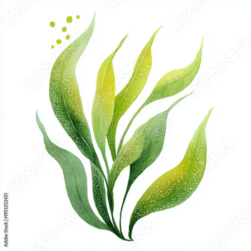 Wallpaper Mural Watercolor Sea Animals and seaweed Set – Underwater Clipart Collection Torontodigital.ca