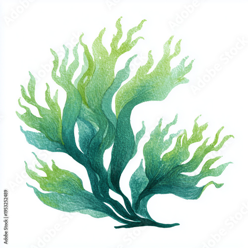 Wallpaper Mural Watercolor Sea Animals and seaweed Set – Underwater Clipart Collection Torontodigital.ca