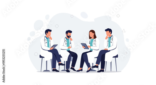 Medical Team Meeting: Doctors Discussing Patient Care in a Collaborative Session