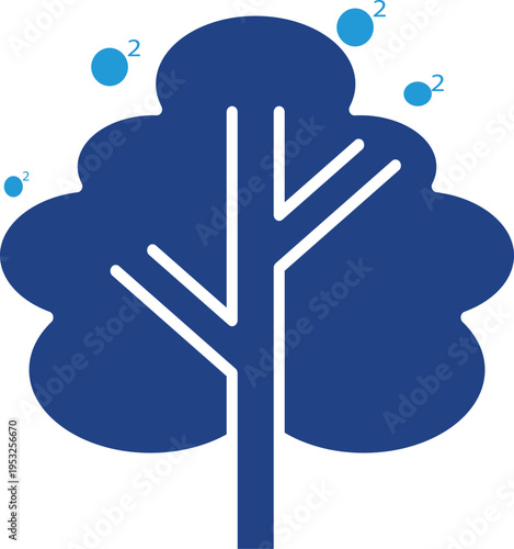 Minimalist tree icon a clean symbol of nature, ecology and greenery for graphic