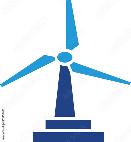 A renewable energy wind turbine with a minimalist design. Ideal for ecological and sustainable energy