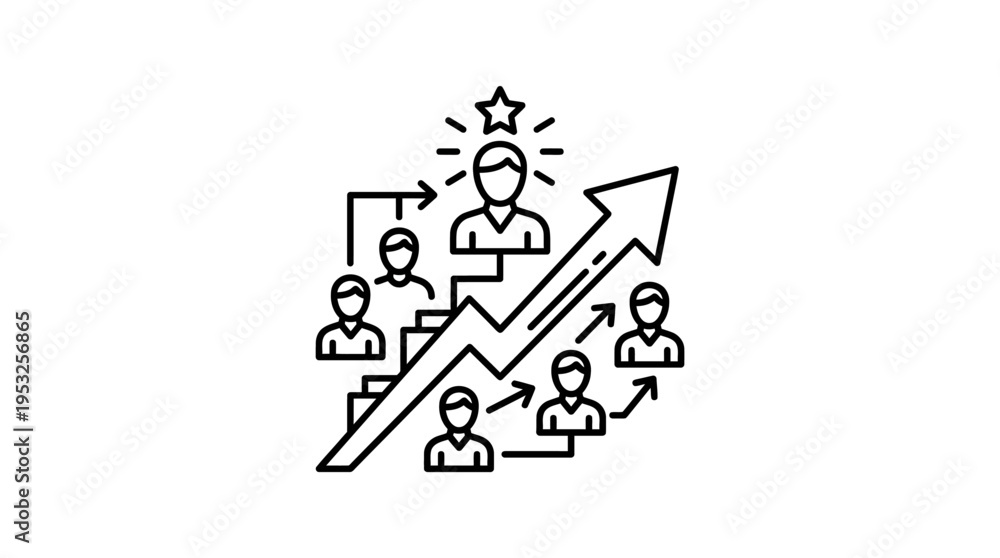 Fototapeta premium Business Leadership And Team Growth Concept