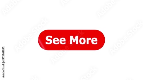 Simple animation of cursor icon clicking see more button. Pack of animated templates for video editing. A set of flat design animated templates for web design or app design. Alpha channel, 4K