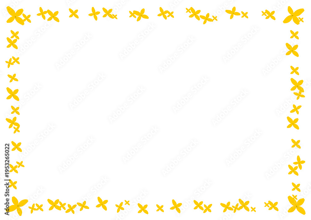 Obraz premium Forsythia Flower Frame Design Sauce