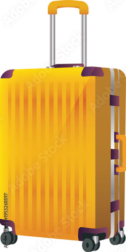 Suitcase with Luggage Isolated PNG Travel Bag Illustration