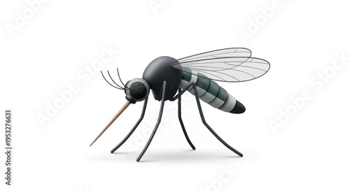 Warning sign for mosquito prevention, symbolizing effective pest control and insect repellent solutions for health and safety awareness