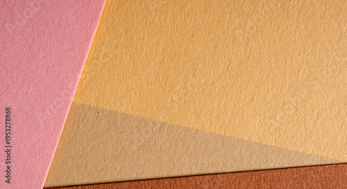 Fotografie Colorful abstract background with pink orange beige and brown paper texture in g