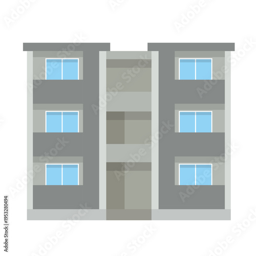 団地の建物イラスト