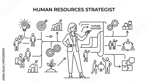 Human Resources Strategist Presenting Business Plan