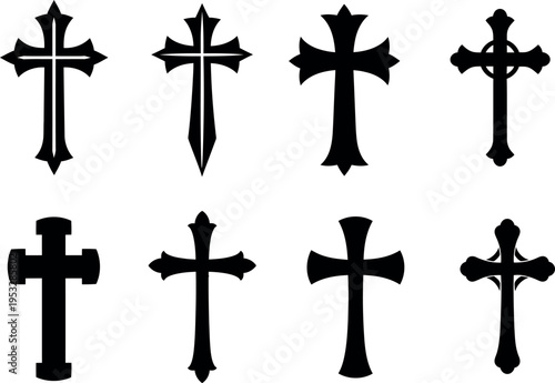 Easter sunday crosses symbols of faith and resurrection