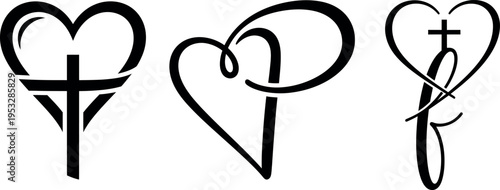 Easter sunday symbols heartfelt crosses and christian icons