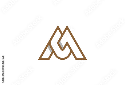 Initial Letter MC Logo. MC monogram logo design. vector illustration