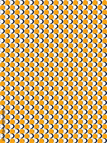 Geometric Harmony: A vibrant arrangement of repetitive shapes creates a visually stimulating and intricate pattern, evoking a sense of order and artistic balance.