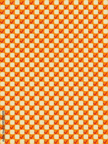 Seamless Checkmark and Square Pattern vector background