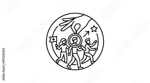 Choosing and Guiding People in a Circle