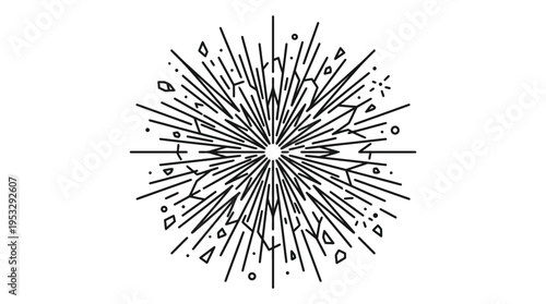 Abstract Geometric Starburst Design