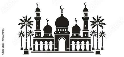 Colorful abstract geometric shapes forming a modern composition on a grid background isolated on white background, Vector, illustration