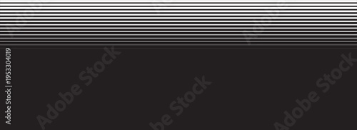 Line halftone gradation texture. Fading horizontal stripe gradient background. Repeating pattern backdrop. Black parallel thin to thick lines backdrop for overlay, print, cover, graphic design.Art