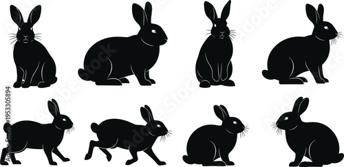 Collection of sitting people silhouettes in various relaxed poses including meditating and resting isolated on white background for lifestyle designs.