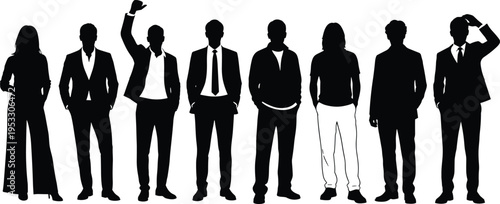 Commercial airplane silhouette collection featuring various flight angles including takeoff landing and front views for aviation industry travel design elements.