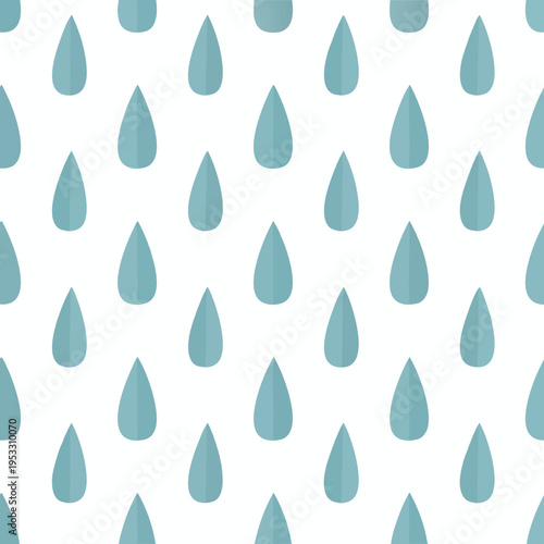 A repeating pattern of light blue teardrop shapes on a white background
