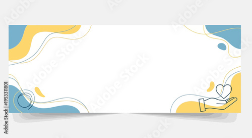 Abstract colorful background with heart.