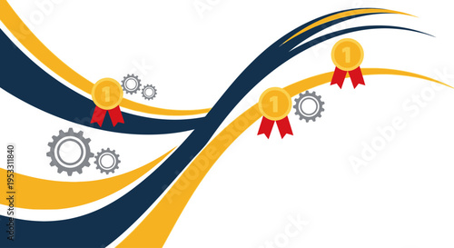 Award winning business excellence abstract design.